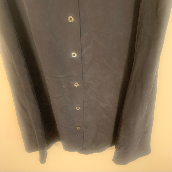 Equipment Femme 100% Button Front Sleeveless A Line Dress - Picture 9 of 9